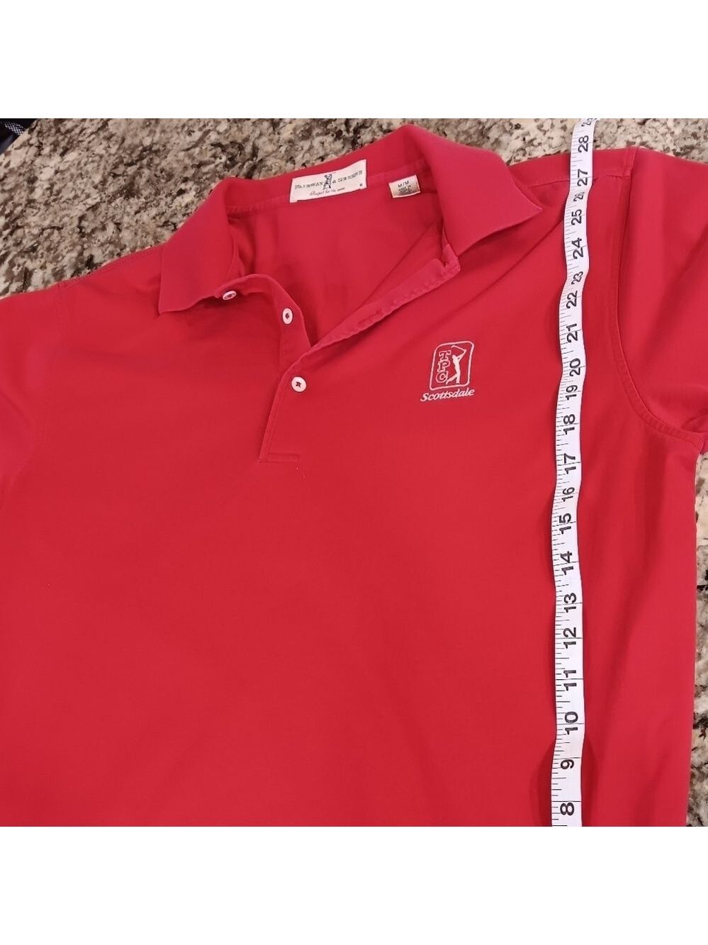 Mens Medium Fairway & Greene Scottsdale TPC Red Collar TShirt For Golf or Casual